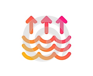 Evaporation icon. Global warming sign. Vector