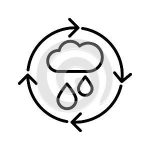 Evaporation icon, vector illustration