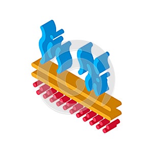 Evaporation isometric icon vector illustration