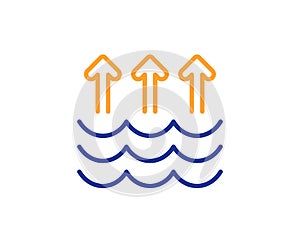 Evaporation line icon. Global warming sign. Vector