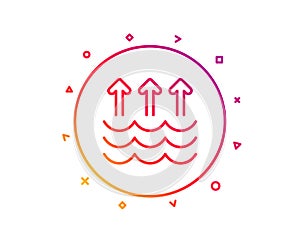 Evaporation line icon. Global warming sign. Vector