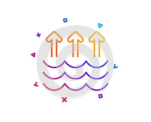 Evaporation line icon. Global warming sign. Vector