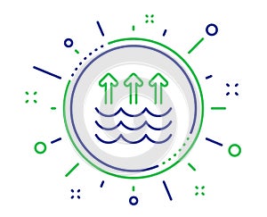 Evaporation line icon. Global warming sign. Vector