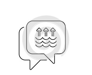 Evaporation line icon. Global warming sign. Vector