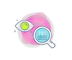 Evaporation line icon. Global warming sign. Vector