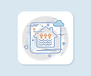 Evaporation line icon. Global warming sign. Vector