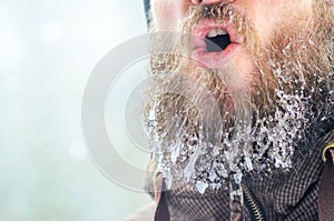 Evaporation from the mouth in winter