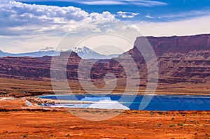 Evaporation Ponds near Potash Road in Moab Utah