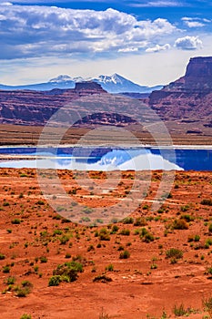 Evaporation Ponds near Potash Road in Moab Utah