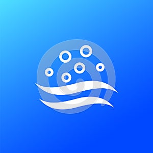 evaporation of water vector icon