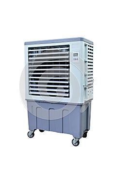 Evaporative air cooler fan