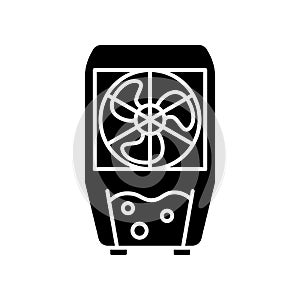 Evaporative cooler black glyph icon