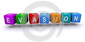 Evasion word block on white