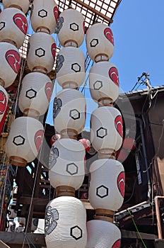 Eve of Gion Matsuri festival, Kyoto Japan in July.