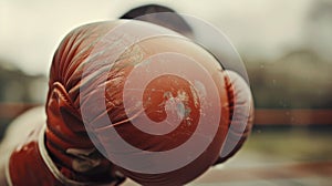 Even through his gloves you can see the strain and tension in a boxers fists as he prepares to strike