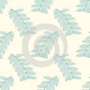 Even Pinnated Leaflets Seamless Illustration Pattern