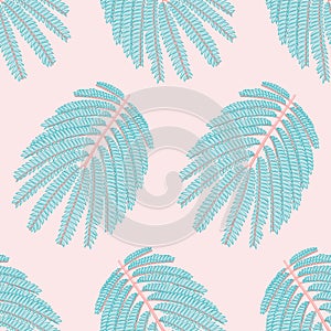 Even Pinnated Leaves Seamless Vector Pattern