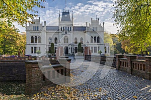 Evenburg Castle in Leer built in neo-Gothic style