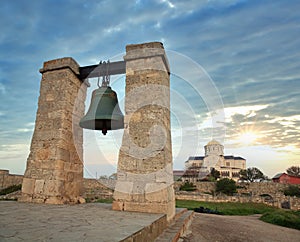 Evening the ancient bell of Chersonesos