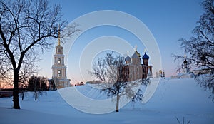 Evening Assumption Cathedral in Ryazan