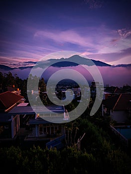 evening atmosphere on Mount Arjuna Malang