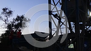 Evening at a batching plant in Aceh Besar