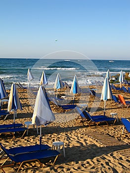 Evening in the beach