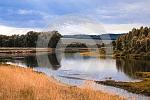 Evening beautiful Ural summer landscape