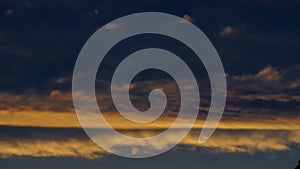 evening bright sky at sunset