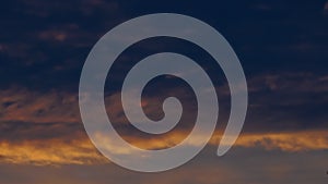 evening burning clouds in the sky