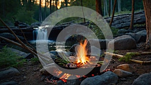 Delicious Grilled Shrimp and Asparagus by Campfire