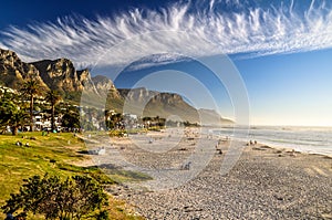 Evening at Camps Bay Beach - Cape Town, South Africa