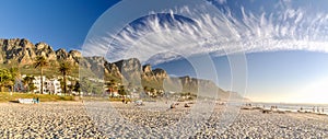 Evening at Camps Bay Beach - Cape Town, South Africa