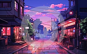 Evening Charm Beautiful Tokyo Cityscape at Dusk. Generative AI