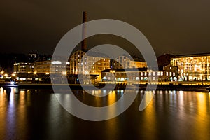 Evening cityscape of Lahti, Finland