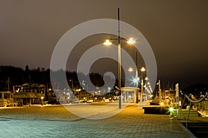 Evening cityscape of Lahti, Finland