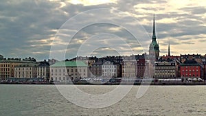 Evening cityscape of Stockholm, Sweden