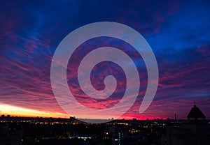 Evening Cloudscape in the City