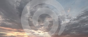 The evening cloudy sky. Dramatic sky. Evening landscape, twilight