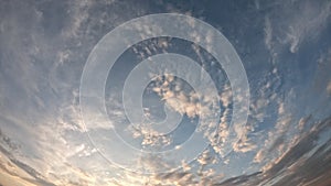 The evening cloudy sky. Dramatic sky. Evening landscape, twilight