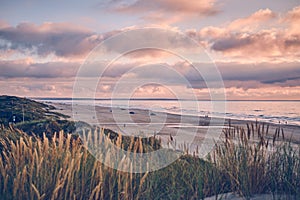 Evening at the danish coast at Blokhus