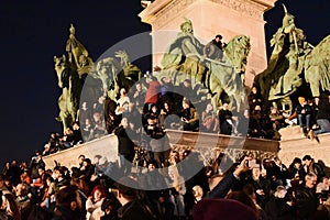 evening demonstration by young people against pedophilia in schools, orphanages and state protection of pedophile teachers