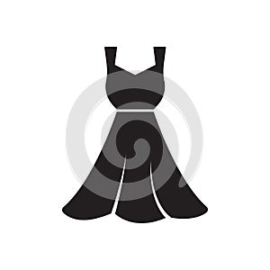 Evening dress icon. Flat style sign for mobile concept and web design