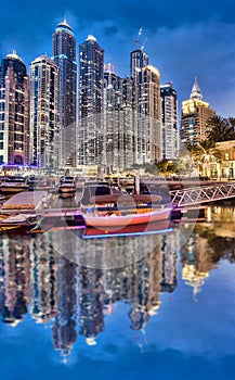 Evening in Dubai Marina,Dubai,United Arab Emirates