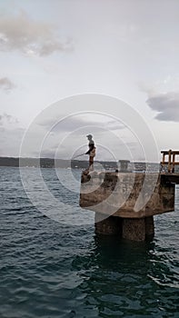 evening fishing on the pier