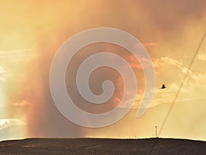 Evening of July 1st 2018, Conrad fire, Eastern Washington State