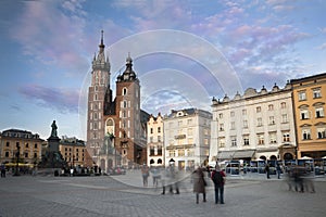 Evening at Krakow main square
