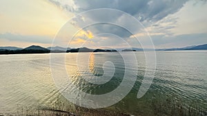 Evening lake behind Kaeng Krachan