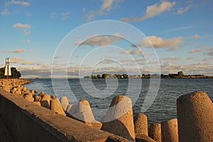 Evening landscape of the Baltic sea