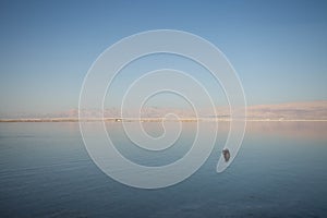 Evening landscape of the Dead Sea shore